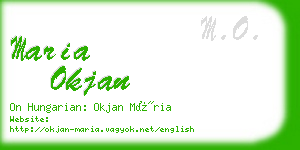 maria okjan business card